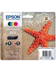 Epson 603 cartucho de tinta 4 pieza(s) Original Alto rendimiento (XL) Negro, Cian, Magenta, Amarillo