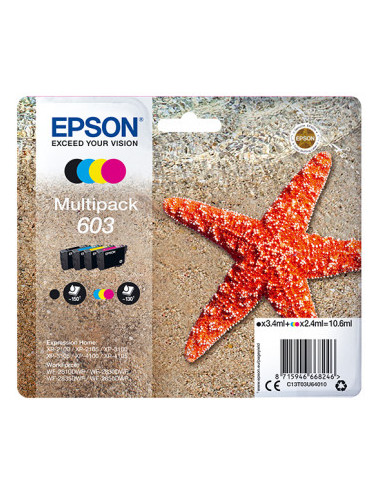 Epson 603 cartucho de tinta 4 pieza(s) Original Alto rendimiento (XL) Negro, Cian, Magenta, Amarillo