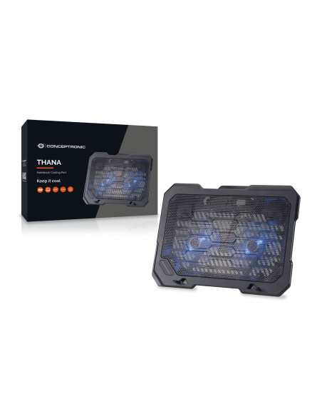 Conceptronic THANA01B almohadilla fría 39,6 cm (15.6") Negro