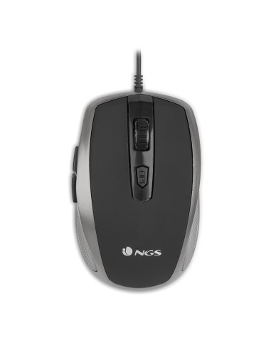 NGS Tick Silver ratón Oficina mano derecha USB tipo A Óptico 1600 DPI