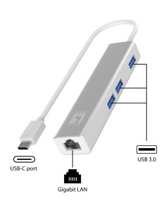 LevelOne USB-0504 adaptador y tarjeta de red Ethernet 1000 Mbit s 2