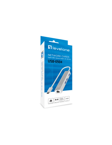 LevelOne USB-0504 adaptador y tarjeta de red Ethernet 1000 Mbit s
