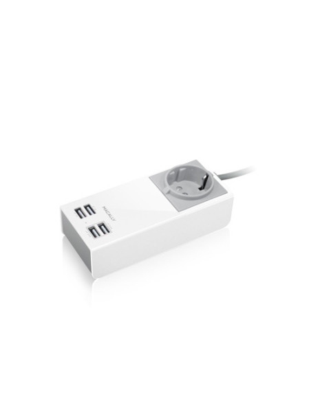 Macally Unistrip2 Universal Gris, Blanco Corriente alterna Interior