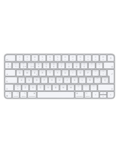 Apple Magic teclado Universal USB + Bluetooth Español Aluminio, Blanco