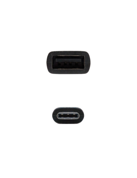 Nanocable USB 2.0, 0.15m cable USB 0,15 m USB C USB A Negro