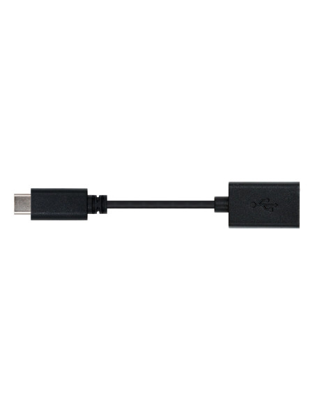 Nanocable USB 2.0, 0.15m cable USB 0,15 m USB C USB A Negro