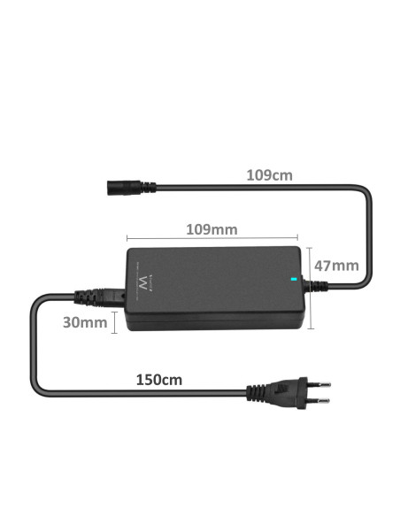 Ewent EW3965 adaptador e inversor de corriente Interior 65 W Negro