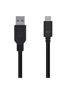 AISENS Cable USB 3.1 Gen 2 10 Gbps 3 A, Tipo C M-A M, Negro, 1.5m