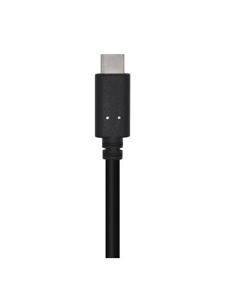 AISENS Cable USB 3.1 Gen 2 10 Gbps 3 A, Tipo C M-A M, Negro, 1.5m