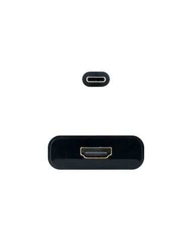 Nanocable Conversor USB-C a HDMI 4K, USB-C M-HDMI H, Negro, 15 cm