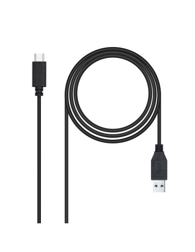 Nanocable Cable USB 3.1, Gen2 10 Gbps 3A, tipo USB-C M-A M, Negro, 2 m
