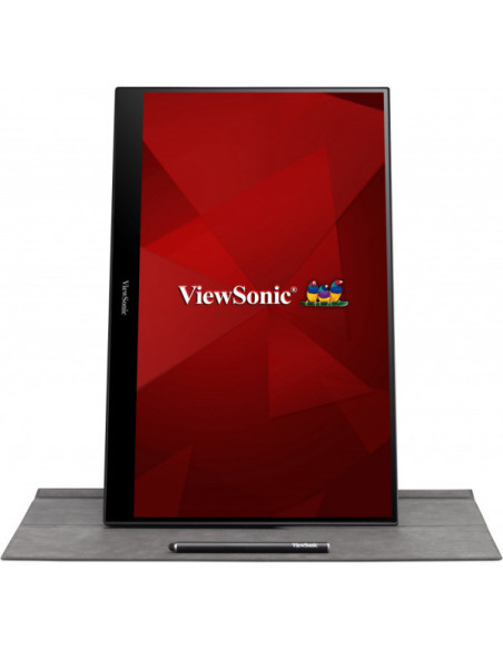 Viewsonic TD1655 pantalla para PC 39,6 cm (15.6") 1920 x 1080 Pixeles Full HD LED Pantalla táctil Multi-usuario Negro, Plata