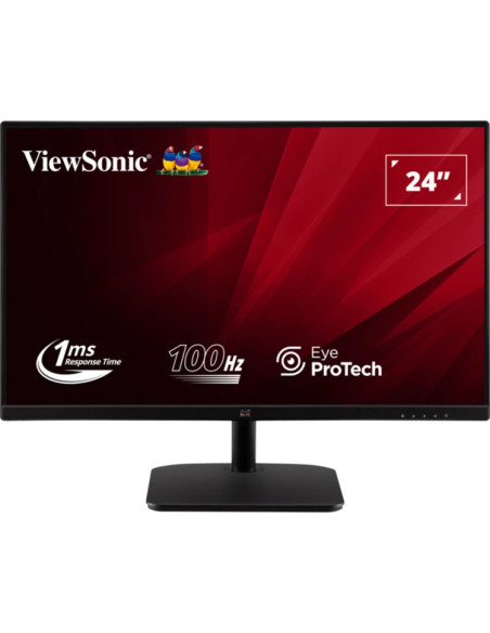 Viewsonic Value Series VA2432-MHD-3 pantalla para PC 61 cm (24") 1920 x 1080 Pixeles Full HD LED Negro