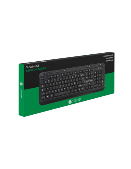 TALIUS KB503 teclado Oficina USB QWERTY Inglés, Español Negro