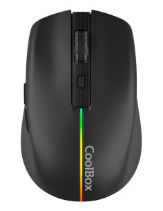 CoolBox GAMING RATON W01 NEGRO INALAMBRICO RECARGABLE 1600DPI SILENTCLICK