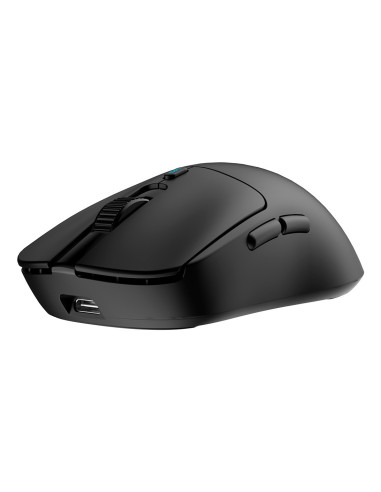 CoolBox GAMING RATON W03 NEGRO ULTRALIGERO INALAMBRICO RECARGABLE RF+BT+USB-C 10.000DPI