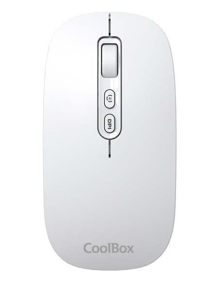 CoolBox RATON W02 IA BLANCO INALAMBRICO RECARGABLE 500MAH RF+BT 1600DPI COPILOT SILENTCLICK