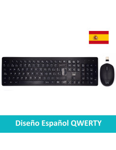 Ewent EW3256 teclado Ratón incluido Universal RF inalámbrico QWERTY Español Negro 2
