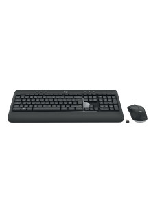 Logitech 920-008680 teclado Ratón incluido Universal RF inalámbrico QWERTY Español Negro, Blanco