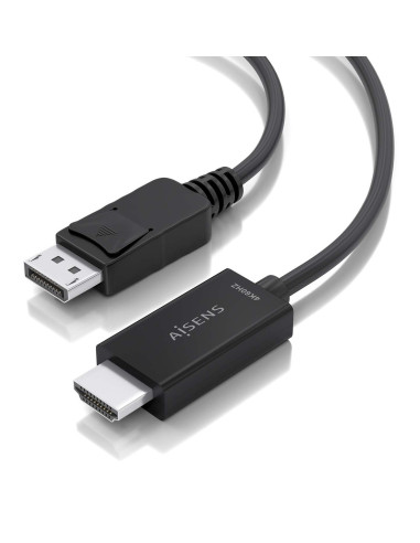 AISENS Cable conversor DisplayPort a HDMI 4K@60Hz, DP M-HDMI M, Negro, 1.5m