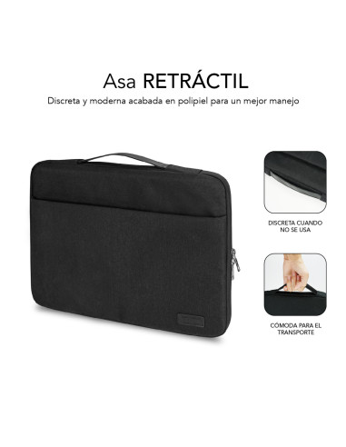 SUBBLIM Funda Ordenador Elegant Laptop Sleeve 15,6" Black