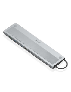 AISENS USB-C Dock 12 en 1, USB-C a 2xHDMI, 1xDisplayPort, 1xRJ45, 3xUSB-A, 1xUSB-C, 1xUSB-C PD, 1xSD, 1xMicro SD, 1xAudio,