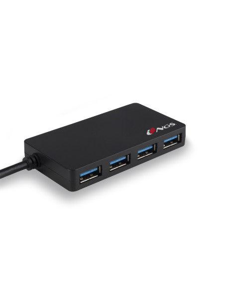 NGS iHub 3.0 USB 3.2 Gen 1 (3.1 Gen 1) Type-A 5000 Mbit s Negro