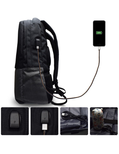 Ewent EW2529 maletines para portátil 43,9 cm (17.3") Mochila Negro