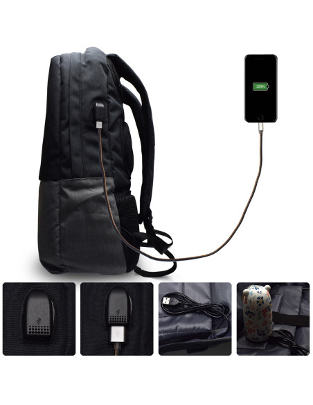 Ewent EW2529 maletines para portátil 43,9 cm (17.3") Mochila Negro