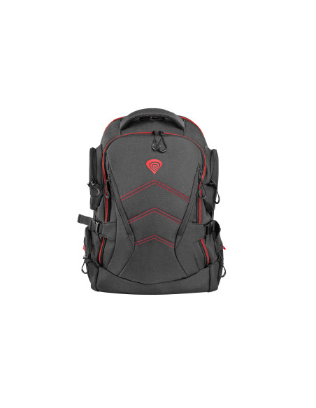 GENESIS Pallad 550 43,9 cm (17.3") Mochila Negro, Rojo