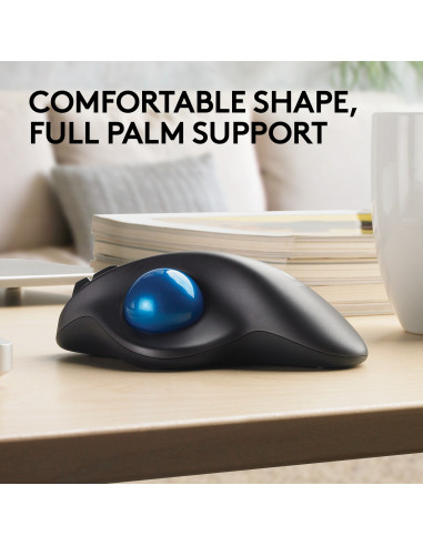 Logitech TRACKMAN Wireless Trackball M570 ratón mano derecha RF inalámbrico Laser