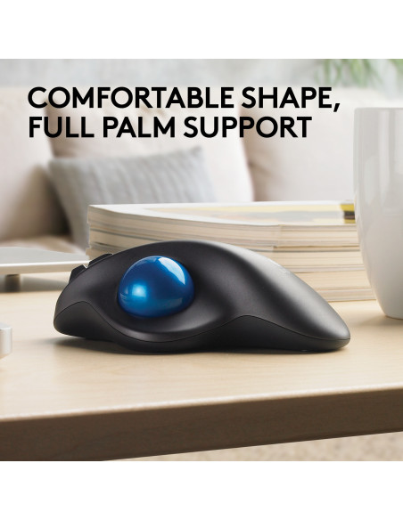 Logitech TRACKMAN Wireless Trackball M570 ratón mano derecha RF inalámbrico Laser