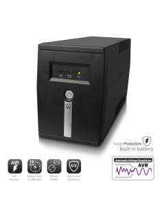 Ewent EW3946 sistema de alimentación ininterrumpida (UPS) Línea interactiva 0,6 kVA 360 W 1 salidas AC 2