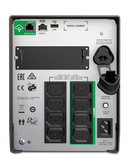 APC SMT1000IC sistema de alimentación ininterrumpida (UPS) Línea interactiva 1 kVA 700 W 8 salidas AC
