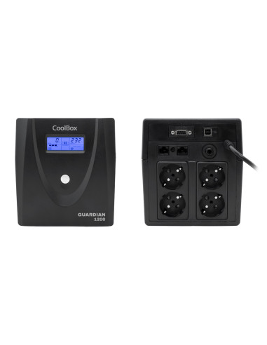 CoolBox SAI GUARDIAN3 LCD 1200VA 720w 4 SCHUKOS + SOFTWARE