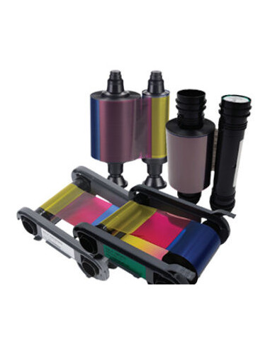 Evolis YMCKO cinta para impresora 300 páginas Negro, Cian, Gris, Magenta, Amarillo