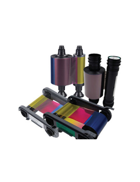 Evolis YMCKO cinta para impresora 300 páginas Negro, Cian, Gris, Magenta, Amarillo