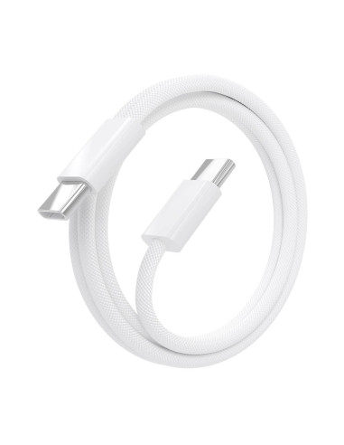AISENS Cable USB 2.0 3A 60W Apple, tipo USB-C M-USB-C M, Blanco, 1.0m
