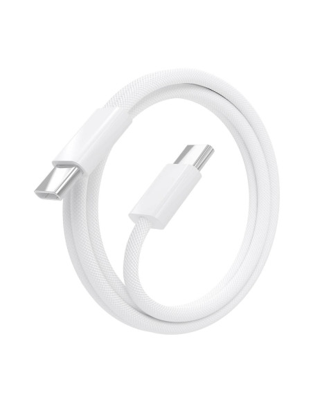 AISENS Cable USB 2.0 3A 60W Apple, tipo USB-C M-USB-C M, Blanco, 1.0m