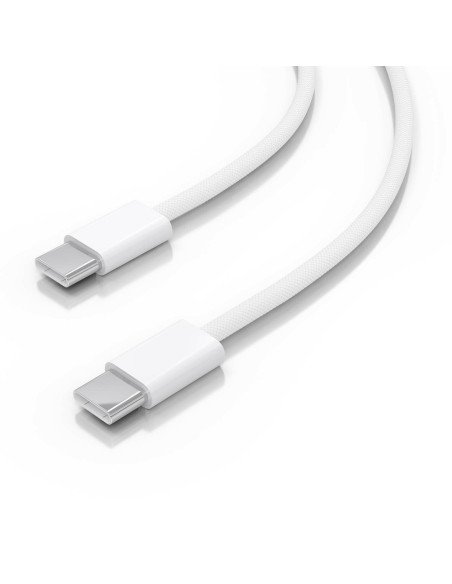 AISENS Cable USB 2.0 3A 60W Apple, tipo USB-C M-USB-C M, Blanco, 1.0m