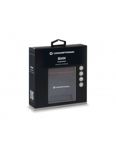 Conceptronic SCR01B lector de tarjeta inteligente USB USB 2.0 Negro