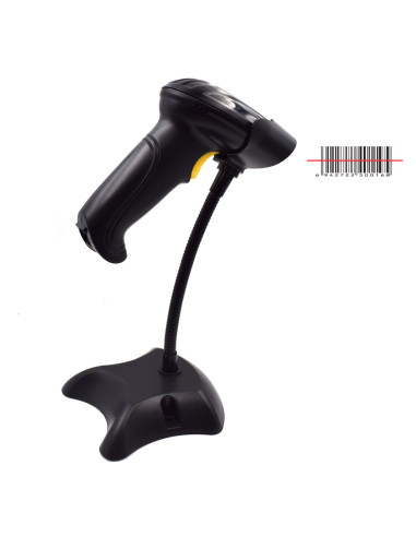 Ewent EW3430 lector de código de barras Lector de códigos de barras portátil 1D LED Negro