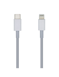 AISENS Cable USB 2.0 USB-С A Lightning PD 2A, Lightning M-USB-С M, Blanco, 2.0m