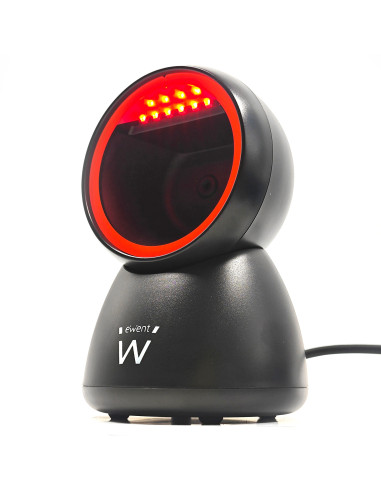 Ewent EW3450 lector de código de barras Lector de códigos de barras fijo 1D 2D CMOS Negro