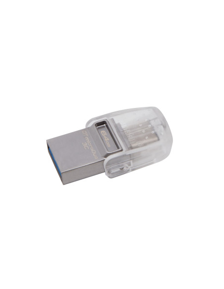 Kingston Technology DataTraveler microDuo 3C 64GB unidad flash USB USB Type-A   USB Type-C 3.2 Gen 1 (3.1 Gen 1) Negro