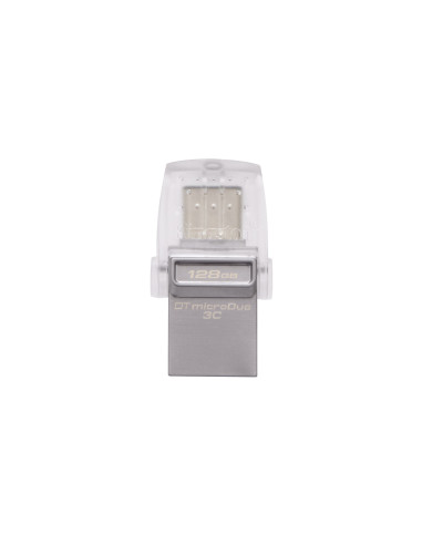 Kingston Technology DataTraveler microDuo 3C 128GB unidad flash USB USB Type-A   USB Type-C 3.2 Gen 1 (3.1 Gen 1) Plata