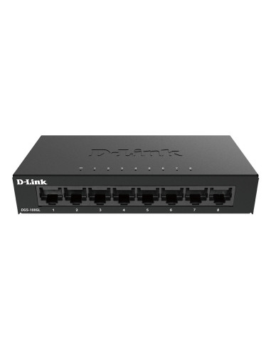 D-Link DGS-108GL No administrado Gigabit Ethernet (10 100 1000) Negro