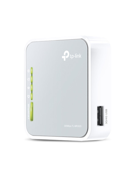 TP-Link TL-MR3020 router inalámbrico Ethernet rápido Banda única (2,4 GHz) Gris, Blanco