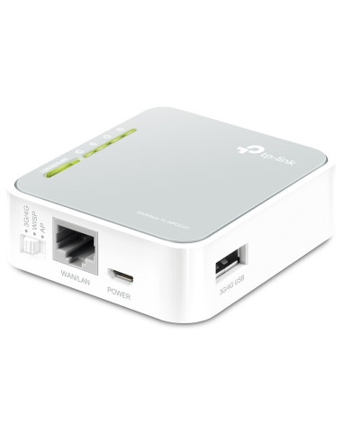 TP-Link TL-MR3020 router inalámbrico Ethernet rápido Banda única (2,4 GHz) Gris, Blanco