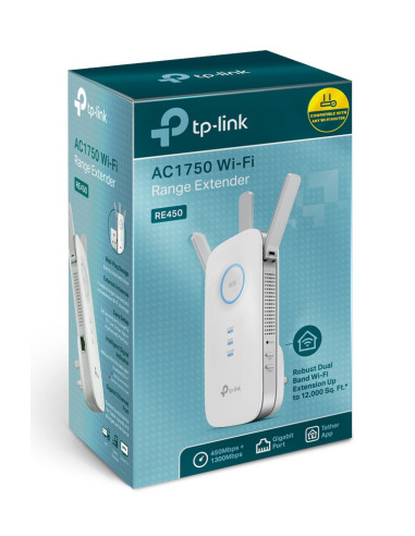 TP-Link RE450 Repetidor de red Blanco 10, 100, 1000 Mbit s